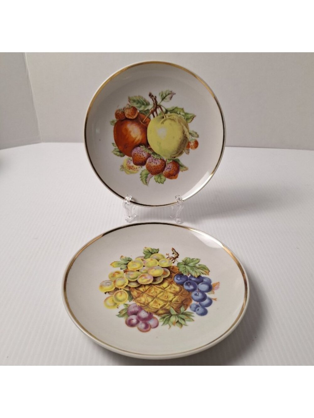 (2) ROYAL HALSEY "VERY FINE CHINA" LIPPER & MANN JAPAN PORCELAIN GOLD GILT PLATE